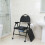 Folding Bedside Commode Toilet Chair Removable Bucket Anti Slips UK 9