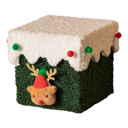 boîte à bonbons de Noël avec ruban multicolore