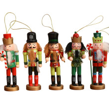 Casse-noisettes en bois, décorations pour sapin de Noël, lot de 5