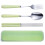 Stainless Steel and Ceramic Flatware Set Green 3 pcs 1