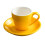Porslins espressokopp med fat gul 80ml 1