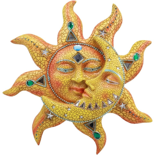 Targa murale celeste Sole e Luna, 30 cm