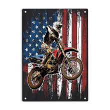 ERMUHEY Motocross Metallschild, 12 x 8 Zoll