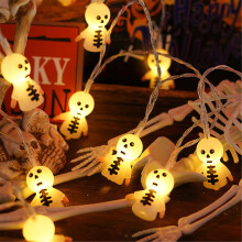 Halloweenske tekvicové reťazové svetielka oranžové 3 metre
