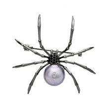 Spider Brooch Gothic Faux Pearl Rock Pin 1pc