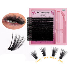 Set mit falschen Wimpern (240 Büschel) – natürlicher Look, wiederverwendbar, DIY-Anwendung   Model 3