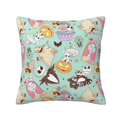 Kussensloop met Jack en Sally print uit Nightmare Before Christmas