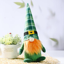Décoration de poupée verte sans visage pour la Saint-Patrick irlandaise