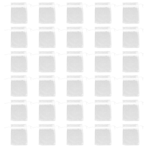 Τσάντες με κορδόνι από πλέγμα για αποθήκευση κοσμημάτων και γλυκών 100 τεμάχια
