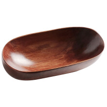 Plateau de service japonais en bois, bords lisses, 30 x 20 cm