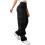 Women's Cotton Work Pants with Reinforced Stitching-Black M 1