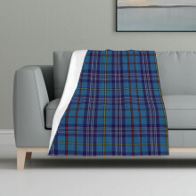 Flerfarvet tartan flanneltæppe 150x200 cm