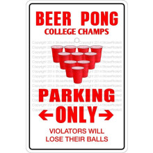 Aluminium-Bierpong-Schild „Nur für College-Meister“ (8x12 Zoll)