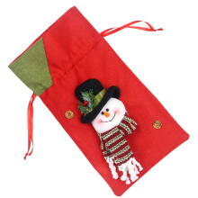 Cadeautas met trekkoord en kerstthema voor het opbergen van huishoudtextiel.