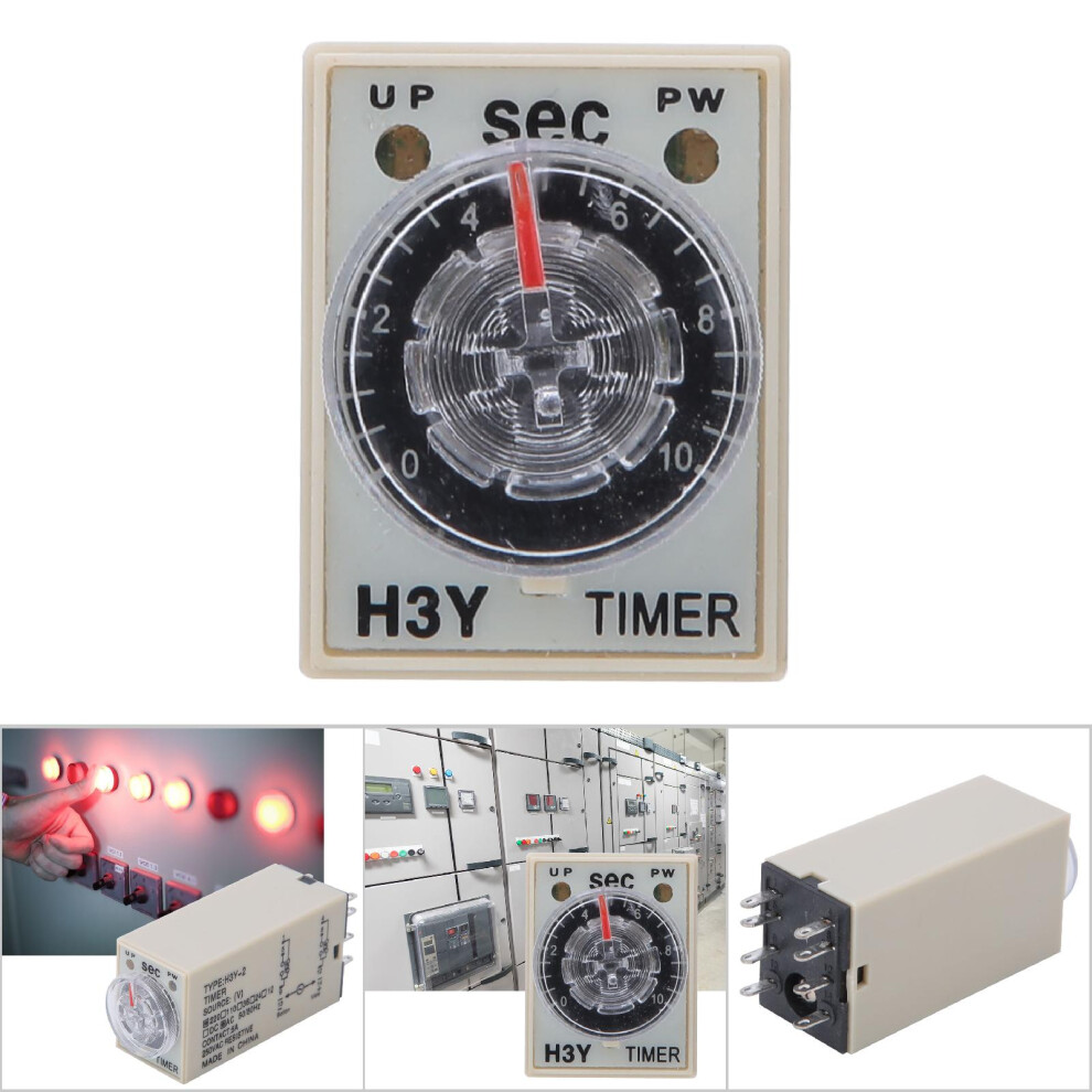8 Pin H3Y-2 Time Relay 0-10s Adjustable 220VAC