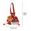 Sacolas de presente de Natal xadrez com boneco de neve e floco de neve vermelhas, 25 x 20 cm 1