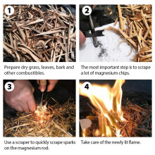 10-Pack Flint Fire Scraper Tools