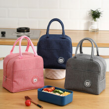 Isolierte Lunchbox-Tasche, grau, große Öffnung, auslaufsicher