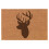 Deer head antlers doormat brown coir16x24in 1