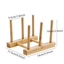Escurridor de platos de bambú, estante de almacenamiento multifuncional para la cocina