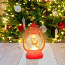 Felinar de Crăciun luminat cu pandantiv, cu baterie și LED transparent