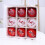 Kerstboomversieringen rood en wit, 9 stuks 1