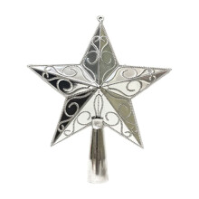 Étoile scintillante argentée pour sapin de Noël, 15 cm