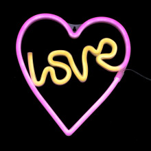 Neonowa lampa LED Love do sypialni, dekoracyjny znak