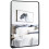 Black Metal Bathroom Mirror Rectangular 24 x 36 Inch 1