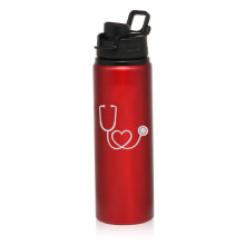 Garrafa de água esportiva/caneca de viagem vermelha de 740ml (25oz)