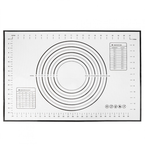 Degmatta Non-stick silikonkavling med mått