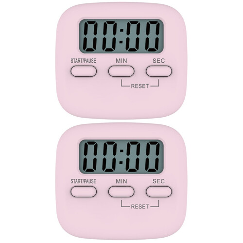 Digitaler Timer Countdown Stoppuhr 2 Stück Pink