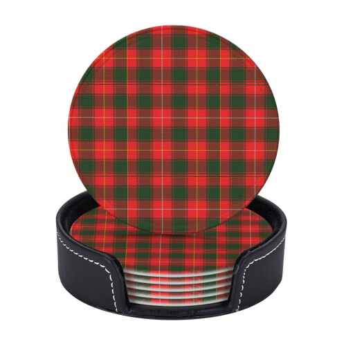 Lederuntersetzer Clan Macphee Tartan6Stk