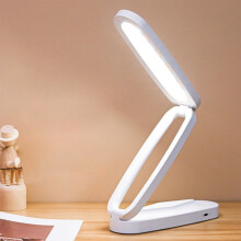 Luminária de mesa LED dobrável com 3 temperaturas de cor, ajuste contínuo de intensidade e conexão USB.