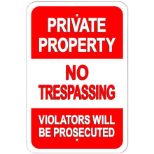 Betreten verboten – Privatgrundstück – Schild: 12 x 18 Zoll