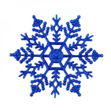 JANDEL glitter snowflake ornaments 12 pack light blue