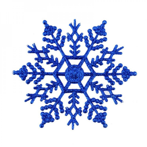 JANDEL glitter snowflake ornaments 12 pack light blue