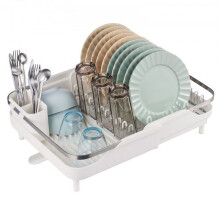 Escurridor de platos extensible de acero inoxidable