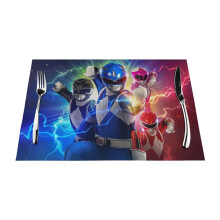 Power Rangers PVC geweven placemats 12x18 inch set van 1, 4,