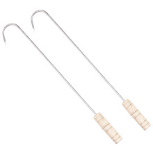 Perchas resistentes de acero inoxidable (2 unidades)
