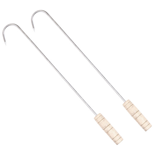 Perchas resistentes de acero inoxidable (2 unidades)