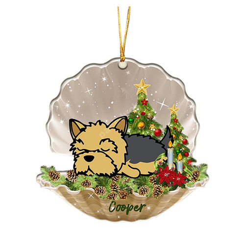 Acryl hondenhanger kerstornament (1 stuk)