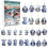 Calendrier de l'Avent de Noël 2024, ensemble de décorations bleues 2D 1