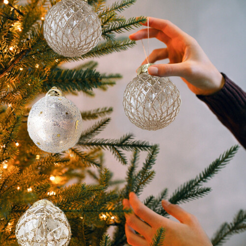 Viflosae Weihnachtskugeln, 6 Stück, bruchsicher