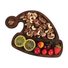 Plateau en bois pour chapeau de Noël, style rustique, 1 pièce