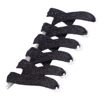 Glänzende Schnürsenkel – 140 cm (1 Paar) Black