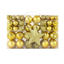 Weihnachtskugel-Set, farbbeständig, bruchsicher, 101-teilig