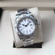 (Three silver cola rings) Submariner Ghost solid steel band night light waterproof quartz imported Japanese movement watch