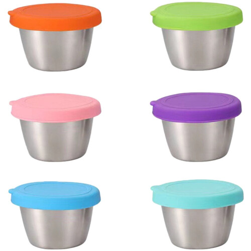 Condiment Cups with Lids 6 Pieces