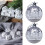 Glob de Crăciun transparent decorat 6 cm 6 buc 1